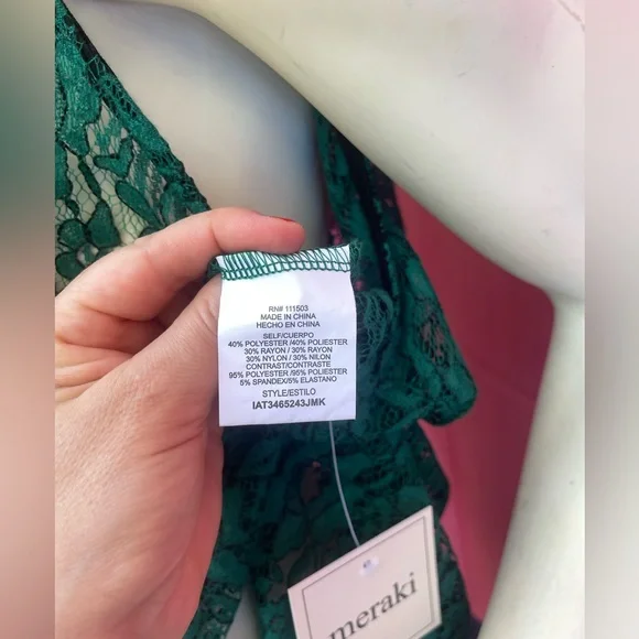 NWT Crochet see true green top with cap sleeves size XL - Picture 15 of 15